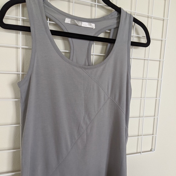 Athleta Grey Angled Seams Racerback Tank - Picture 3 of 5